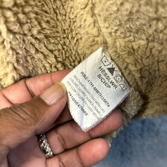 Wrangler Shacket Plaid Heritage Print Men Small Red Black Lined Faux Fur Shepra - Picture 6 of 10